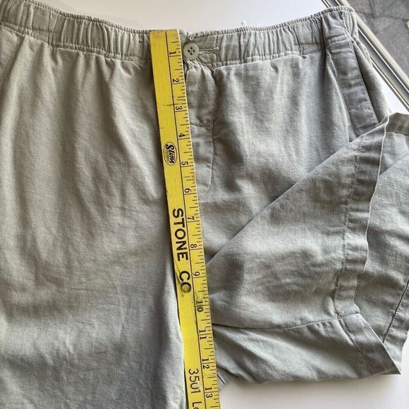 Zara Transferring The Extraordinary Linen Bermuda Shorts Sage Green Small - Picture 8 of 10